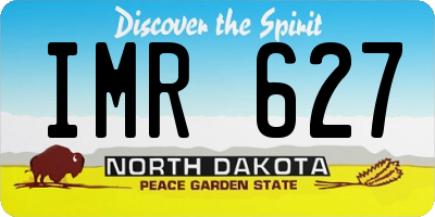 ND license plate IMR627