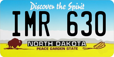 ND license plate IMR630