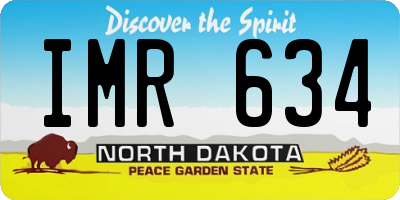 ND license plate IMR634