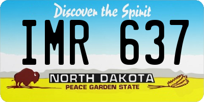 ND license plate IMR637