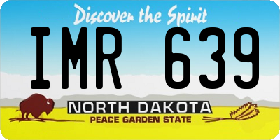 ND license plate IMR639