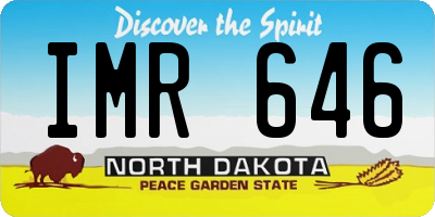 ND license plate IMR646