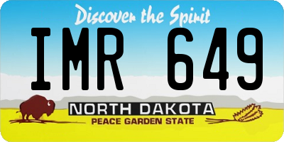 ND license plate IMR649