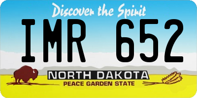 ND license plate IMR652