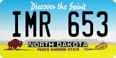 ND license plate IMR653