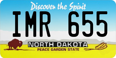 ND license plate IMR655