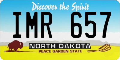 ND license plate IMR657