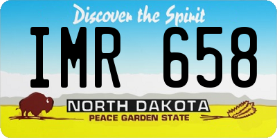 ND license plate IMR658
