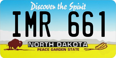 ND license plate IMR661