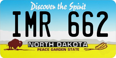 ND license plate IMR662
