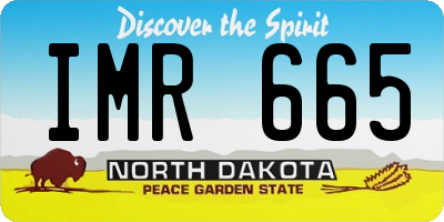 ND license plate IMR665