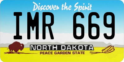 ND license plate IMR669