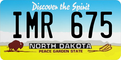 ND license plate IMR675