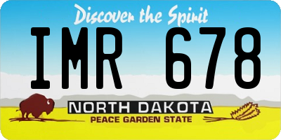ND license plate IMR678