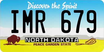 ND license plate IMR679