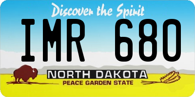 ND license plate IMR680