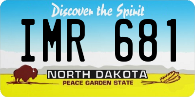 ND license plate IMR681