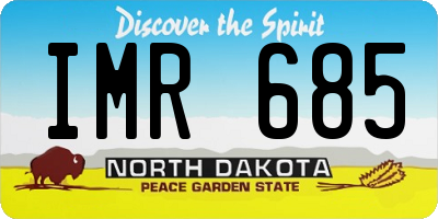 ND license plate IMR685