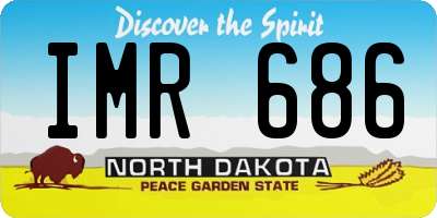ND license plate IMR686