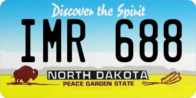 ND license plate IMR688