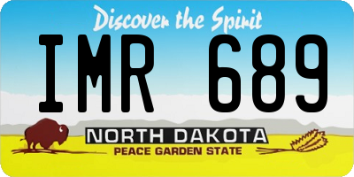 ND license plate IMR689