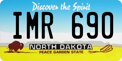 ND license plate IMR690