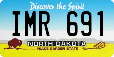 ND license plate IMR691