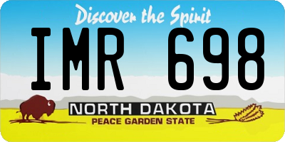 ND license plate IMR698