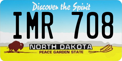ND license plate IMR708