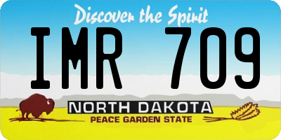 ND license plate IMR709