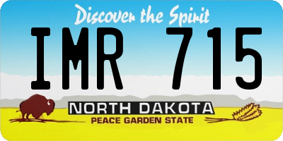 ND license plate IMR715