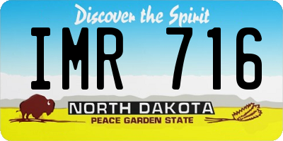 ND license plate IMR716