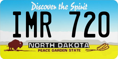 ND license plate IMR720