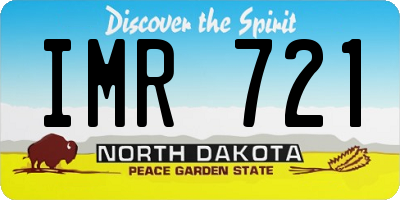 ND license plate IMR721