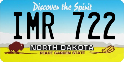 ND license plate IMR722
