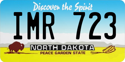 ND license plate IMR723