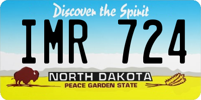 ND license plate IMR724