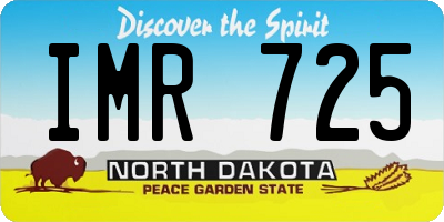 ND license plate IMR725