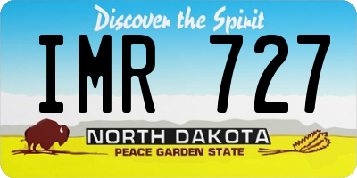 ND license plate IMR727