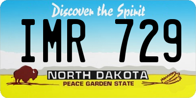 ND license plate IMR729