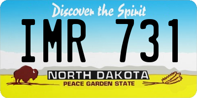 ND license plate IMR731