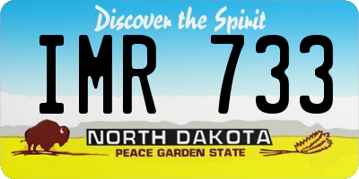 ND license plate IMR733