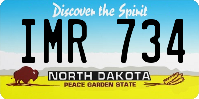 ND license plate IMR734