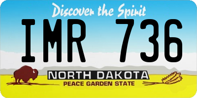 ND license plate IMR736