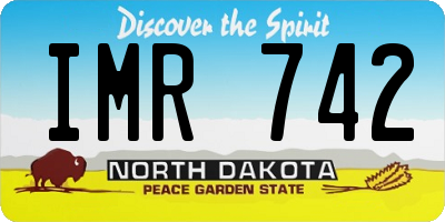 ND license plate IMR742