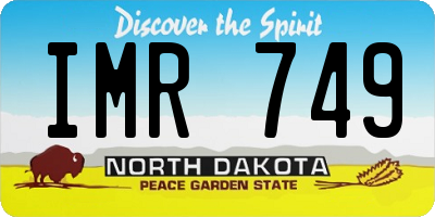 ND license plate IMR749