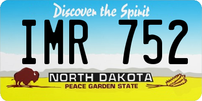 ND license plate IMR752