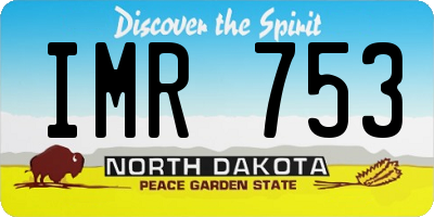 ND license plate IMR753