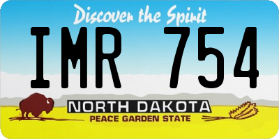 ND license plate IMR754