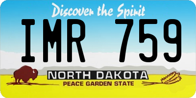 ND license plate IMR759